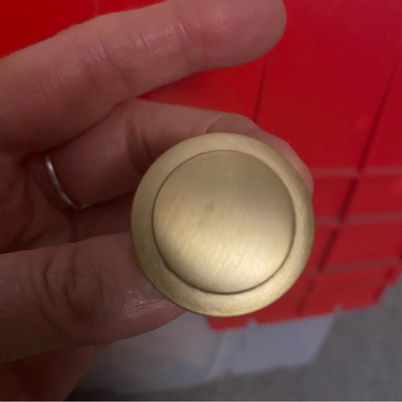 Cabinet hardware, knobs, drawer, handle, round, brushed, brass individual or set - Picture 8 of 9